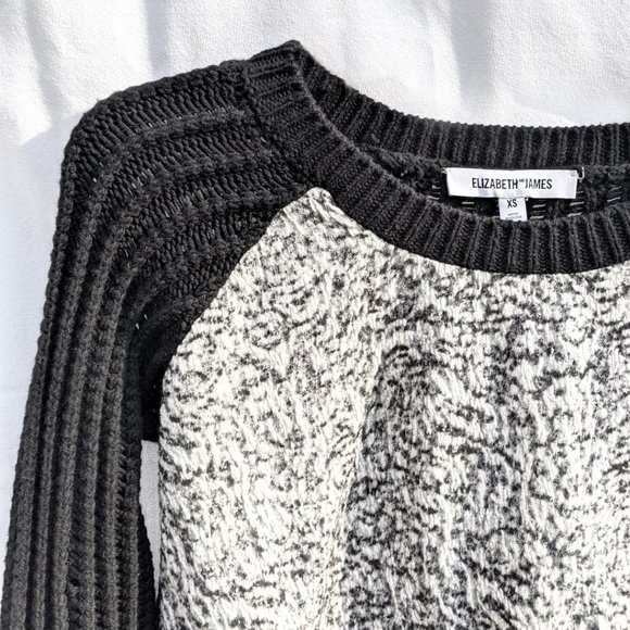 Elizabeth and James Cropped Cable Knit Sweater - Picture 3 of 3